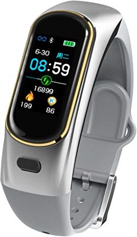 QAQQQQFGG Waterproof Smart Watch Bracelet Bluetooth Wireless Earphone 2 in 1 Heart Rate Monitor Fitness Tracker Watch with Heart Rate Monitor with Step Counter Pedometer Upgrade (A)