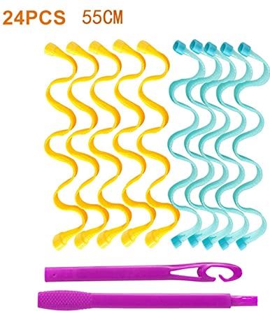 ZHIXI Gdong Store Magic Hair Curler 12PCS / 24PCS Diy Draagbare Curling Lrons Golf Curling Lrons Duurzame Schoonheid Make Curling Styling Tools (Color : 24pcs 55cm)