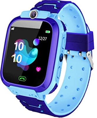 XSERNR Kids Smartwatch SOS Smart Watch Remote Monitor SIM-kaart Touchscreen Camera Waterdicht Blauw wangdi