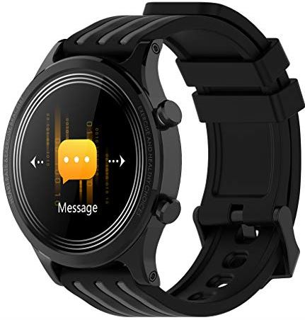 QAQQQQFGG Smart Watch Waterproof 1.28" Touch Screen Fitness Tracker with Heart Rate Sleep Tracker Pedometer Bluetooth SMS Call Notification Smartwatches for iOS Android Black