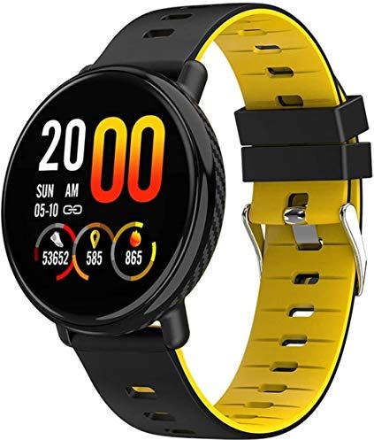 JHDDPH3 Smartwatch Smart Watch 1 3 Inch Screen Fitness Tracker Sport Stappenteller Armband Bericht Push Smart Herinnering IP68 Waterdicht 200mah Exquisite/Rood sporthorloge (Color : Yellow)