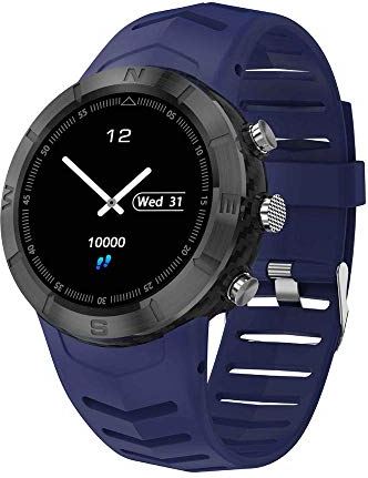 Ldelw Smartwatch Fitness Tracker Ronde Touch Screen Sport Smart Watch IP67 Waterdichte hartslagmeter Bluetooth-polsbandje for mannen Dames Damesblauw sunyangde