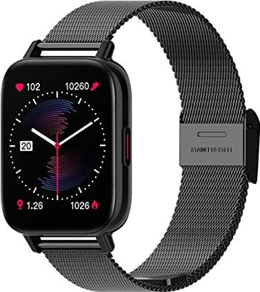 CHYAJIG Smart Watch Smart Watch Men Women Smartwatch 1.69 Inch Hd Big Screen Bluetooth Call Take Pictures Pedometer Fitness Watches Pedometer (Color : Black Steel Strap)