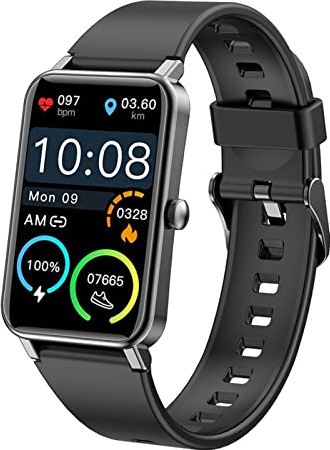 CHYAJIG Smart Watch Sports Smart Horloge Mannen Dames 1.57-Inch Full Touch Fitness Tracker IP68 Waterdichte smartwatch for Andriod IOS Bluetooth-horloge met luidspreker, hartslagmeter