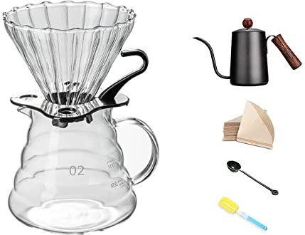 RSTJ-Sjaop Koffiedruppelaar En Filter, Groot 21 Oz (Zwart) | Barista's Choice | BPA-Vrij Veilig Plastic,A3