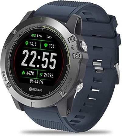 Ldelw Smartwatch 1.22 inch Ips Kleur Display 3D-interface Sport Horloge Bluetooth Waterdichte Hartslag Monitor Multifunctionele Armband for Mannen Dames Dames Rood (Kleur: Rood) sunyangde (Color : Blue)