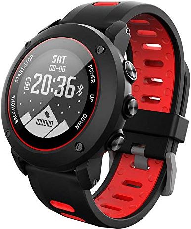 Ldelw Bluetooth smartwatch GPS Fitness Hartslag Tracker Armband Band Mode Outdoor Sport Smart Polsband for Mannen Dames Dames Rood sunyangde