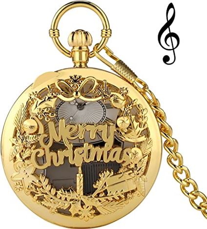 XSERNR Muziek Quartz Pocket Watch Playing Music Chain Watch Locomotive Art Collectibles Beste Geschenken for Mannen Vrouwen (Kleur: C) wangdi (Color : C)