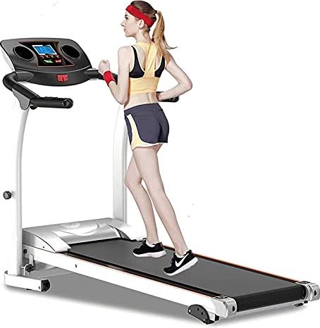 OOOFFFFFFFF Folding Treadmill Electric Motorized Power Walking Jogging Running Exercise Fitness Machine Trainer Equipment for Home Gym Office Space Saver (Black)