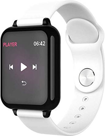 Ldelw Smartwatch Fitness Tracker Waterdichte Bluetooth Armband Hartslag Monitor Polsband Bluetooth Smart Watch Strap Laadkabel for Mannen Wit sunyangde