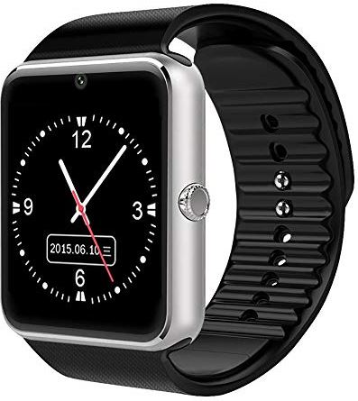 XIANNVV Smartwatch, bluetooth, smartwatch, zilver, met bluetooth, GT08, voor iPhone, Samsung en Android