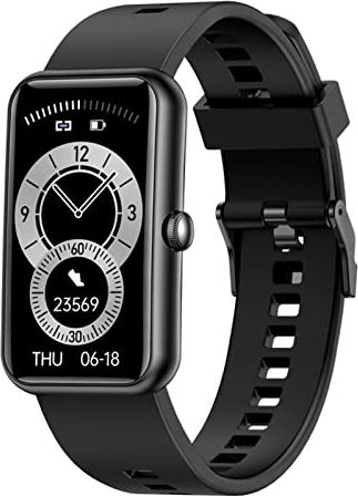 CHYAJIG Smart Watch Dames Smart Watch for Huawei Smart Bracelet Oefening Heren Sport Hartslag IP68 Waterdichte dames smartwatch for IOS Muziekregeling (Color : Black)