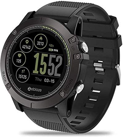 Ldelw Smartwatch 1.22 inch Ips Kleur Display 3D-interface Sport Horloge Bluetooth Waterdichte Hartslag Monitor Multifunctionele Armband for Mannen Dames Dames Rood (Kleur: Rood) sunyangde (Color : Black)