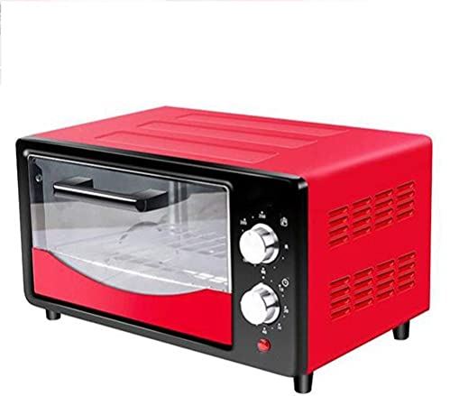 SUNWEIHAOA 12L Mini Elektrische Oven, Multifunctionele Convectie Aanrecht Broodrooster Oven Rotisserie Roaster Fornuis (Rood) (Rood) Esthetisch En Praktisch