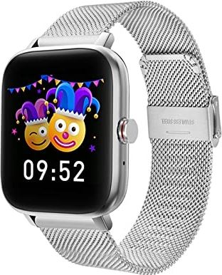 CHYAJIG Smart Watch Smartwatch Heren Bluetooth-antwoord Call Smart Watch Women Diy Kies Sleep Tracker SmartWatch Groot scherm for Android IOS Telefoon (Color : Silver2)