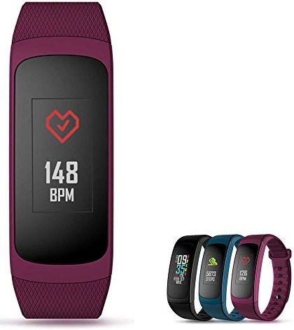Ldelw Smart Armband Fitness Tracker 0.85 'Color Display Heart Rate Monitor IP67 Waterdichte Snel Laden Slaap Monitor Sport Smartwatch for Mannen Dames Dames Rood sunyangde