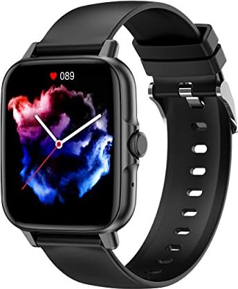 CHYAJIG Smart Watch Smart Horloge Mannen Volledige Touchscreen Fitness Tracker Horloges Waterdichte Sport Smartwatch Dames Bluetooth Call for IOS Android (Color : 47.98)