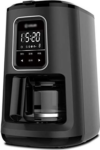 OOOFFFFFFFF coffee machine Touch Screen Filter Coffee Machine Espresso Coffee Timer Intelligent Maker Drip Coffee Machines Home Office Fully Automatic Coffee Machine with grinder (Color : Black)