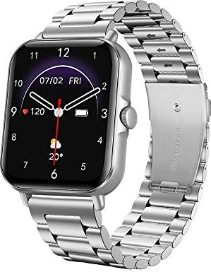 CHYAJIG Smart Watch Bluetooth-antwoord Call SmartWatch Men IP67 Waterdichte Dial Call Full Touch Smart Watch Women High-Definition Screen Activity Tracking Long Battery Life (Color : Silver Steel)