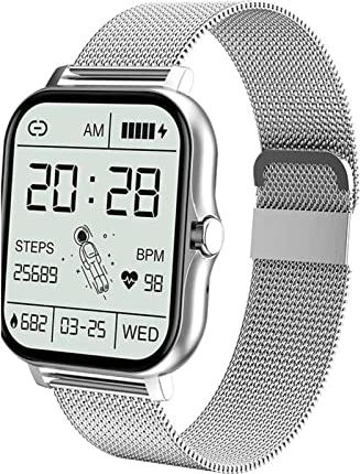 CHYAJIG Smart Watch Dames Smart Horloge Mannen 1.69"Color Screen Full Touch Fitness Tracker Bluetooth Call Smartwarch Dames for Android IOS Fitness Tracker met gesprek/hartslag