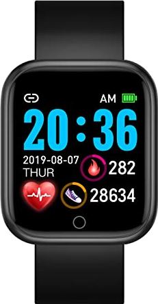CHYAJIG Smart Watch Smartwatch Men Dames Sport Smart Horloge Bluetooth IP67 Waterdichte Smart Armband Sleephart TariefBlood Drukmonitor Smart Band (Color : Black Silicone i5pro)