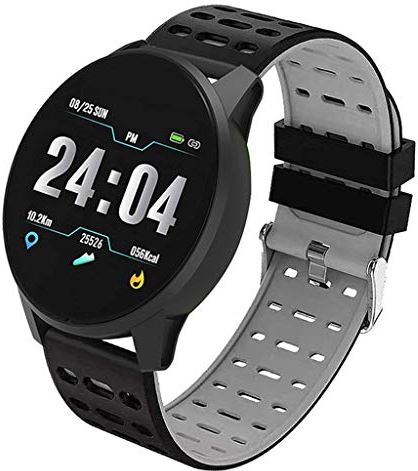 QAQQQQFGG Fitness Trackers Bluetooth Smartwatch Monitoring Heart Rate Sleep Detection Smart Sports Watch for Men Women IP67 Waterproof Step Counter Compatible iOS Android Black
