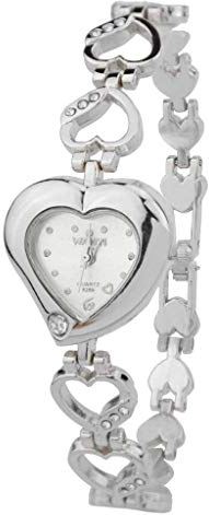 Ldelw Horloges Mode Luxe Dameshorloge Diamant Armband Exquisite Damesklok Analoge Quartz Polshorloges (Kleur: Geel) sunyangde (Color : Silver)
