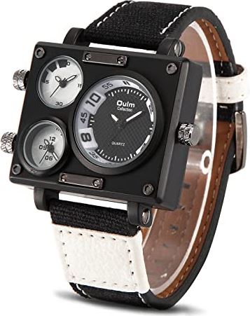 XSERNR Drie wijzen digitale polshorloges waterdichte horloges sport analoge quartz horloge wangdi (Color : White Black)