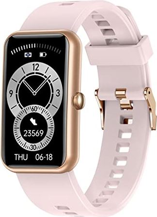 CHYAJIG Smart Watch Sport mannen slimme horloge for mannen vrouwen slimme armband oefenen bloeddruk hartslag IP68 Waterdichte dames smartwatch (Color : Gold)