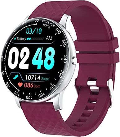 CHYAJIG Slimme Horloge Smart Watch Full Touch Diy WatchFaces Outdoor Sport Horloges Fitness Tracker SmartWatch for Android IOS IP68 Waterbestendig (Color : 1)