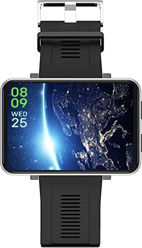 OOOFFFFFFFF Smart watch large screen memory independent phone call GPS app download browser music heart rate pedometer multi-sport modes find calendar recorder Google Play Map (Color : Metal) (Silver)