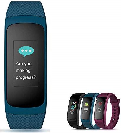 Ldelw Smart Armband Fitness Tracker 0.85 'Color Display Heart Rate Monitor IP67 Waterdichte Snelle opladen Slaapmonitor Sport Smartwatch for Mannen Dames Dames Blauw sunyangde