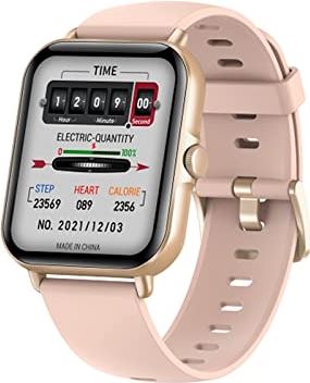 CHYAJIG Smart Watch Bluetooth-antwoord Call Smart Watch Mannen Volledige Touch Dial Call Fitness Tracker IP67 Waterdichte Smartwatch-vrouwen for sport en buitenactiviteit (Color : Pink)