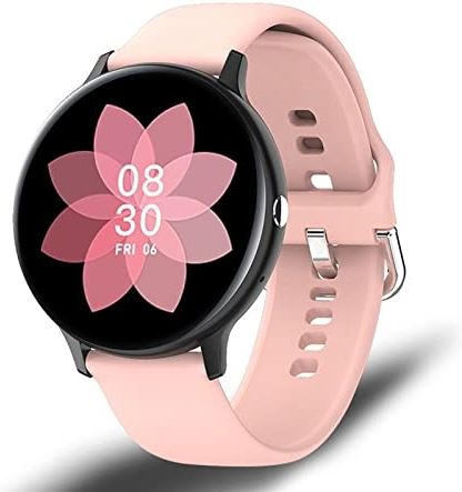 CHYAJIG Slimme Horloge Dames Smart Horloge Vrouw Mode Horloge Hartslag Slaap Monitoring for Android IOS Waterdichte dames smartwatch (Color : Pink)