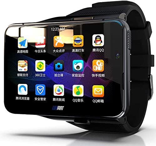 Coldlike Smart Watch, 4G GPS Wifi Big Screen Smart Watches met 2,88 inch full-touchscreen 64G Smartwatch-telefoon, 1300w dubbele camera's 480 * 640 resolutie horloge