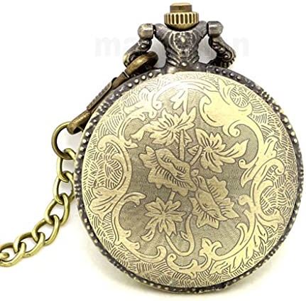 XSERNR Antieke Retro Bronze Compass Praag Astronomisch Ontwerp Analoog Pocket Horloge Quartz Ketting Klok Mannen Vrouwen Horloges Hanger (Kleur: B) wangdi (Color : D)