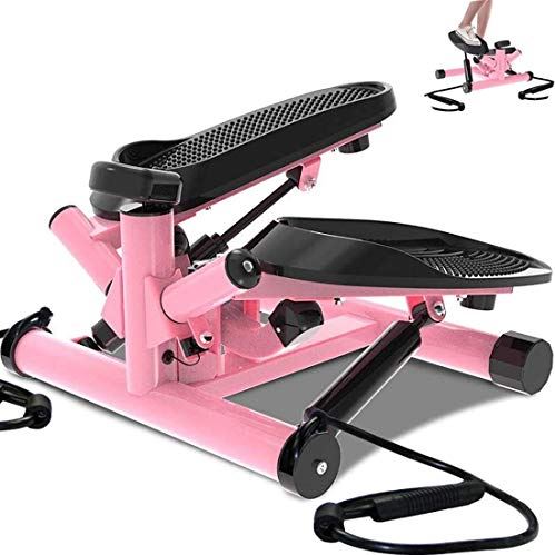 XYCS Fitness Steppers voor Oefening Mini-loopbanden met trekkoord Multifunctionele loopband voor thuis Uitgerust Stil Afvallen Pedaal Fitnessapparatuur Hardloopmachines Sport (roze)