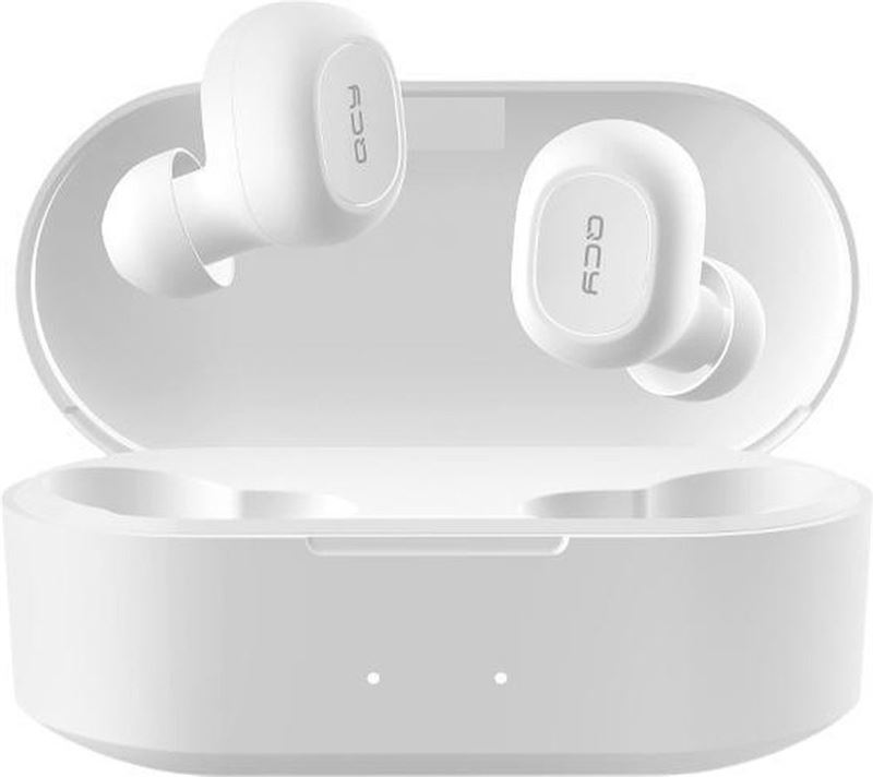 QCY T2C (2e gen) (WIT) Volledig draadloos In-Ear oordopjes| Bluetooth 5.0 | Meer dan 32 uur gebruik (met oplaadcase) | 3D Stereo Geluid | Dual Microfoon | Beide oordopjes onafhankelijk te koppelen | Oplaadcase met sluiting tegen stof wit