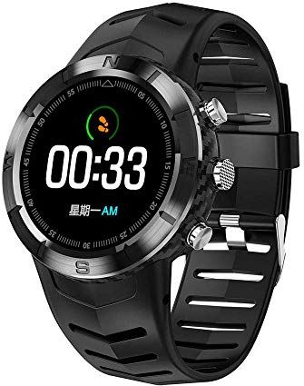 Ldelw Smartwatch Fitness Tracker Ronde Touch Screen Sport Smart Watch IP67 Waterdichte hartslagmeter Bluetooth-polsbandje for mannen Dames Dames Zwart sunyangde