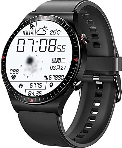 Sacbno 1.28 Smartwatch met volledig touchscreen, fitnesstracker met slaapmonitor Ip67 Waterdichte stappenteller Activity Tracker Fitnesshorloge voor Android-telefoon Heren Dames