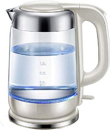 MRTYU-UY Glazen waterkoker, 1,7 L Eco-waterkoker met verlichte led, Bpa-vrije draadloze waterkoker met roestvrijstalen erin.