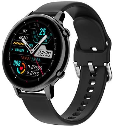 QAQQQQFGG Smart Sports Watch 1.28-inch Touch Smartwatches Heart Rate Blood Pressure Monitoring Multi-Sport Mode Scientific Sleep Sedentary Reminder Waterproof Health Caring Wristbands Outdoor Runnin Black