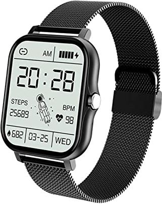 CHYAJIG Smart Watch Dames Smart Horloge Mannen 1.69"Color Screen Full Touch Fitness Tracker Bluetooth Call Smartwarch Dames for Android IOS Fitness Tracker met gesprek/hartslag