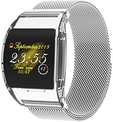 JXFY P63 Smart Horloge Mannen Vrouwen Bloeddruk Hartslagmeter Smart Horloge IP67 Waterdicht WhatsApp Herinneren Mode Smart Klok Sport Horloge (F)