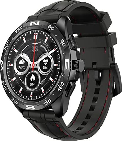 TZFSTV Smart Watch Waterdichte Horloges 1,32 Inch HD-Touchscreen Activiteit- En Fitnesstrackers Met Berichtmelding Afstandsbedieningscamera Intelligente Bluetooth-Stappenteller Voor Dames Heren,zwart