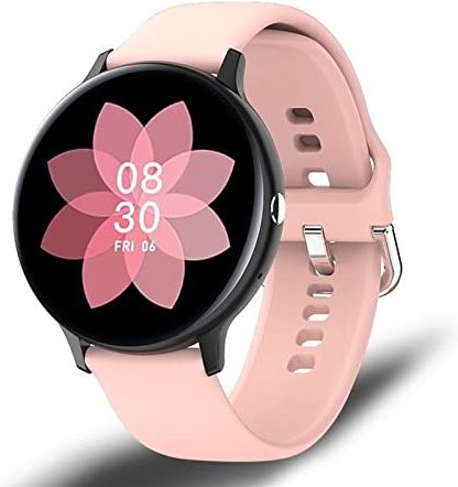 CHYAJIG Slimme Horloge Slimme horloge mannen volledige touchscreen sport fitness horloge IP67 Waterdichte Bluetooth for Android iOS SmartWatch Mens (Color : Pink)
