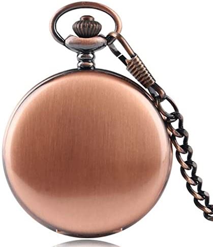 XSERNR Retro Zwart Smooth Quartz Pocket Horloge Roestvrijstalen hanger 3 0 cm Ketting geschenkdoos for mannen Vriend (kleur: B) wangdi (Color : B)