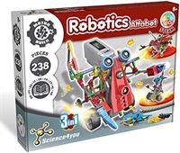 Science 4 You - Robotica alfabot, een bouwpakket met 238 stuks - robot zelf bouwen met deze elektronische bouwdoos, maak 3 robots in 1 speelgoed, educatief spel en experiment voor kinderen vanaf 8 jaar