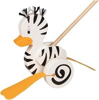Goki Zebra-duck, push along animal
