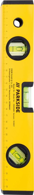 parkside Waterpas - PARKSIDE® - Met elk 3 libellen elk voor 45°, 90° en 180° hoeken te meten - Horizontaal en Verticaal